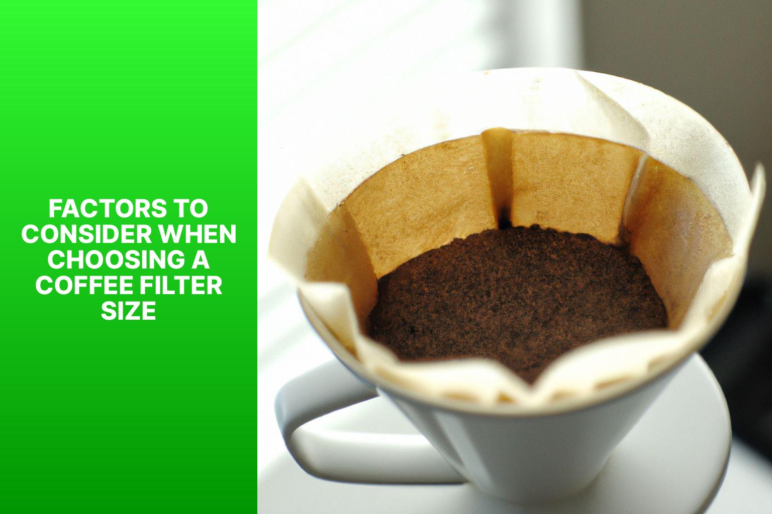 Factors to Consider When Choosing a Coffee Filter Size - Coffee Filters Sizes: Navigating Your Way to the Perfect Brew 