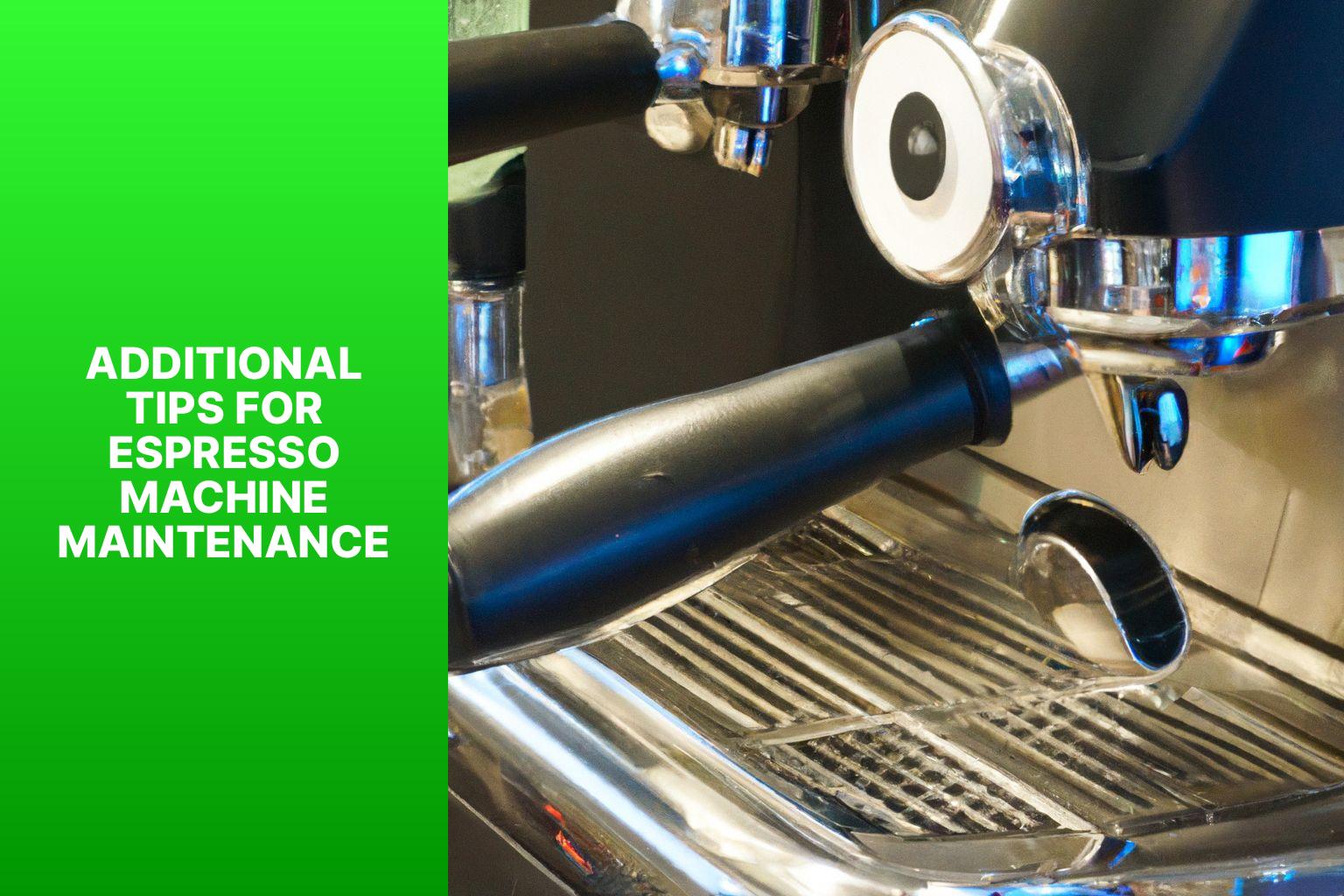 Additional Tips for Espresso Machine Maintenance - How Often to Descale Espresso Machine? Your Guide to Proper Maintenance 