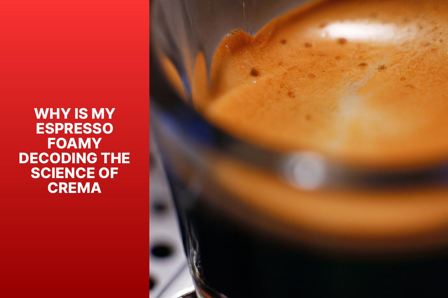 Why is My Espresso Foamy? Decoding the Science of Crema